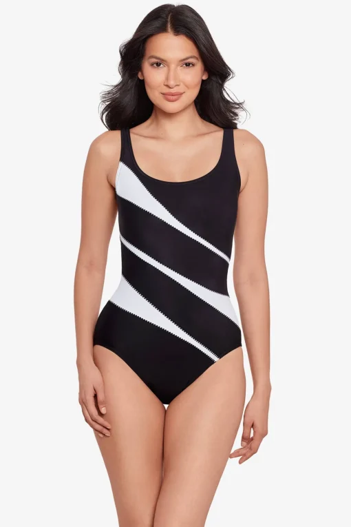 Colorblock Helix One Piece Swimsuit DD-Cup