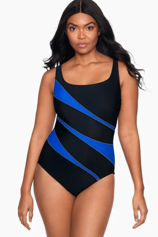 Colorblock Helix One Piece Swimsuit DD-Cup