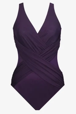 Crossover With Mesh One Piece Swimsuit