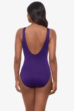 Crossover With Mesh One Piece Swimsuit