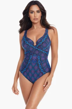 Danube Bleu Criss Cross Escape One Piece Swimsuit