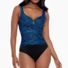 Dot Com Layered Escape One Piece Swimsuit