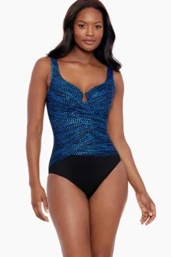Dot Com Layered Escape One Piece Swimsuit