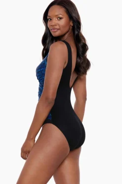 Dot Com Layered Escape One Piece Swimsuit