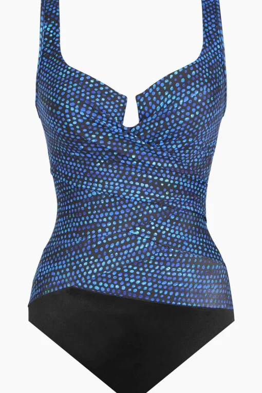 Dot Com Layered Escape One Piece Swimsuit