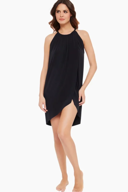 Draped Swim Cover Up Dress
