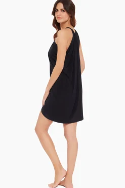 Draped Swim Cover Up Dress