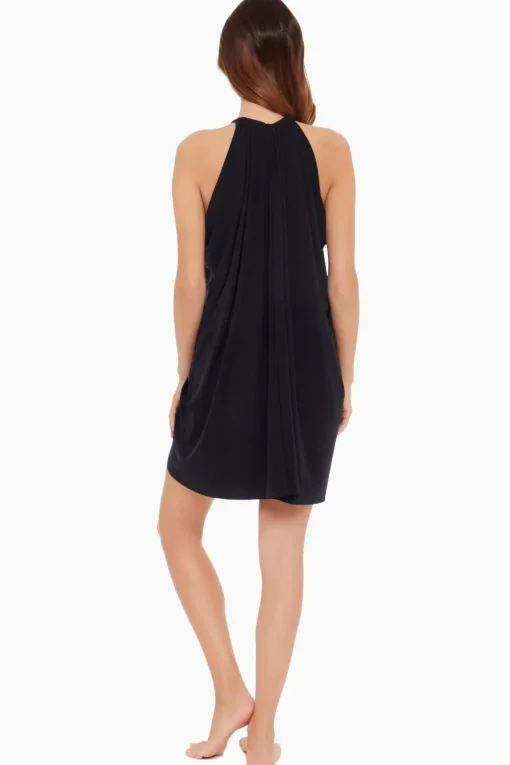 Draped Swim Cover Up Dress