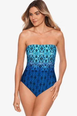 Long Torso Cascada Avanti Bandeau One Piece Swimsuit