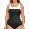 Plus Size Colorblock Touche One Piece Swimsuit