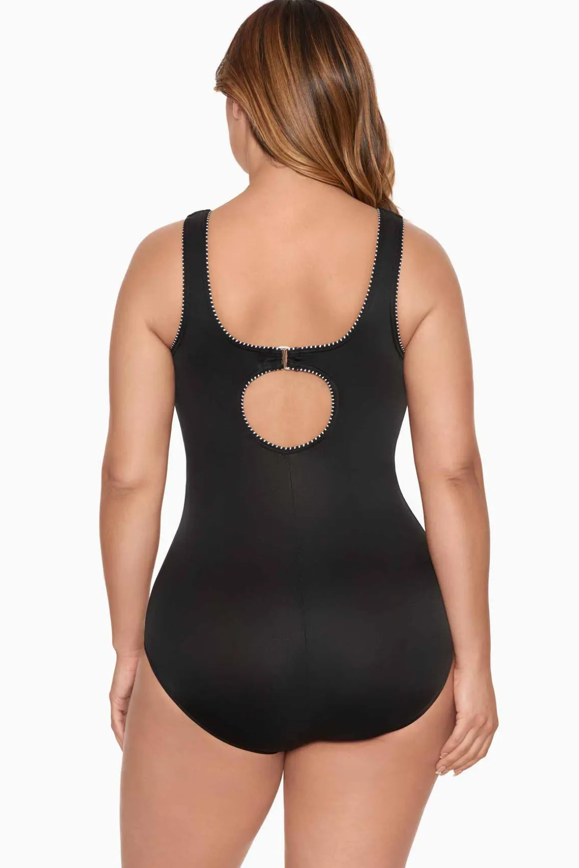 Plus Size Colorblock Touche One Piece Swimsuit