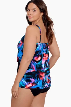Plus Size Fuego Floral Mirage Tankini Top