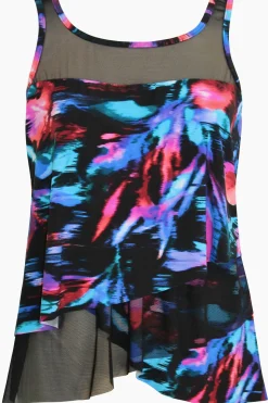 Plus Size Fuego Floral Mirage Tankini Top