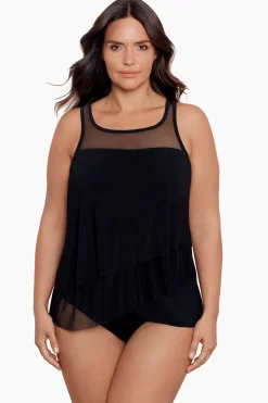 Plus Size Illusionists Mirage Underwire Tankini Top