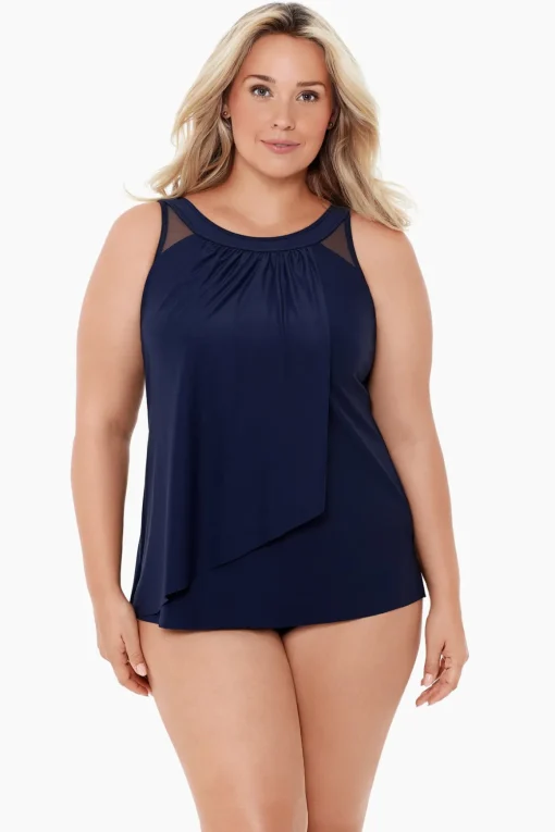 Plus Size Illusionists Ursula Underwire Tankini Top