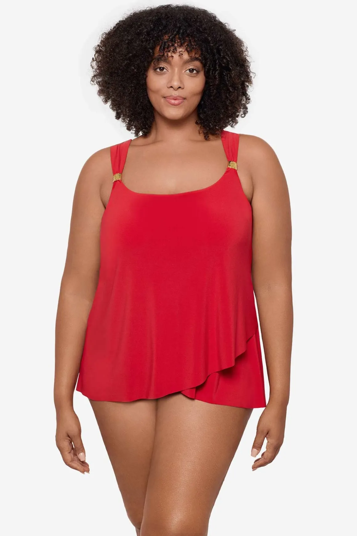 Plus Size Razzle Dazzle Underwire Tankini Top