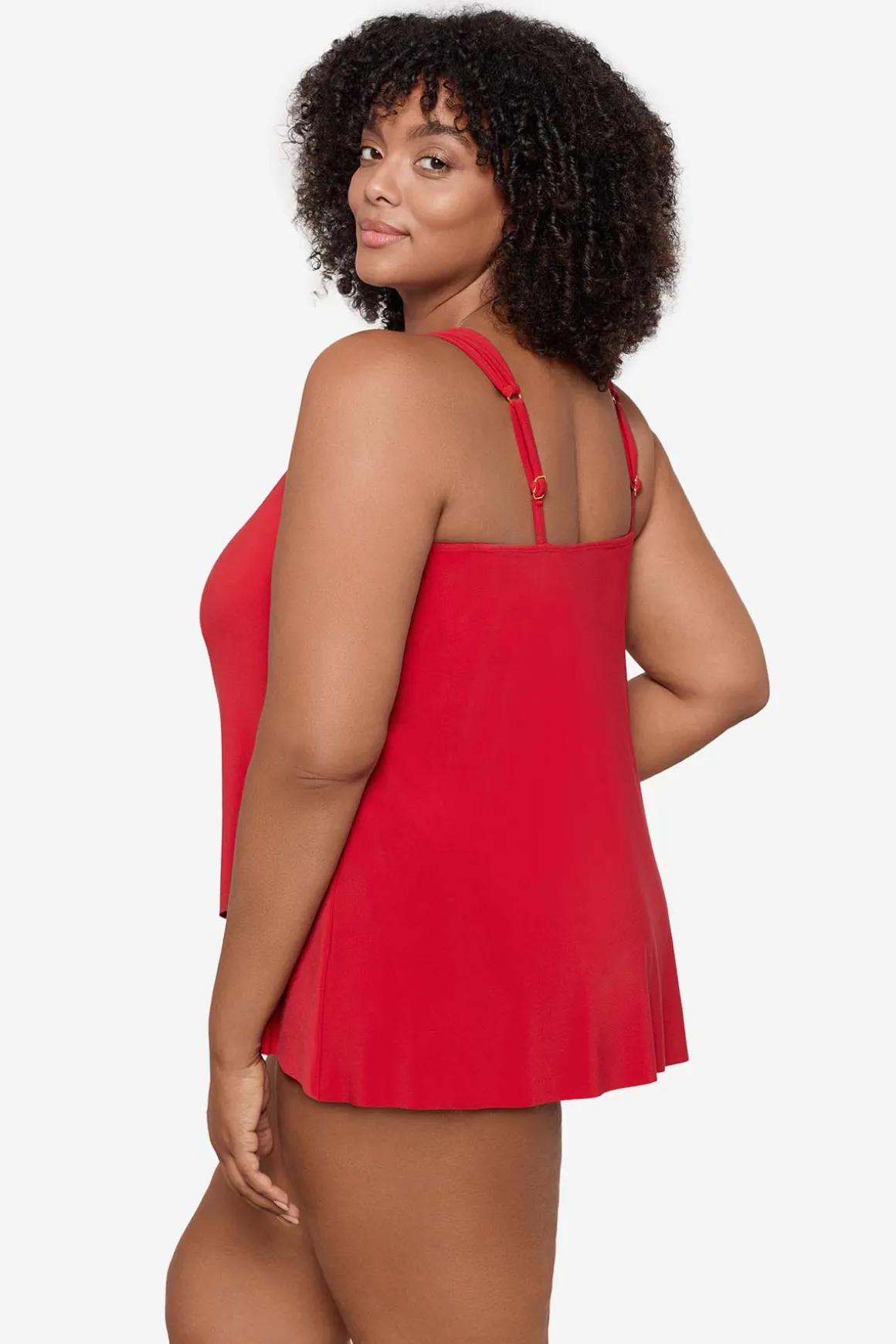 Plus Size Razzle Dazzle Underwire Tankini Top