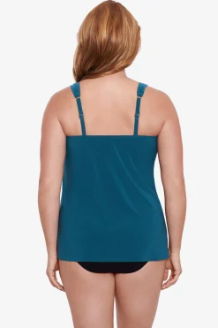 Plus Size Razzle Dazzle Underwire Tankini Top