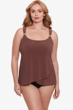Plus Size Razzle Dazzle Underwire Tankini Top