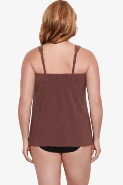 Plus Size Razzle Dazzle Underwire Tankini Top