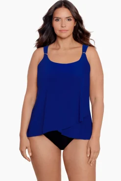 Plus Size Razzle Dazzle Underwire Tankini Top
