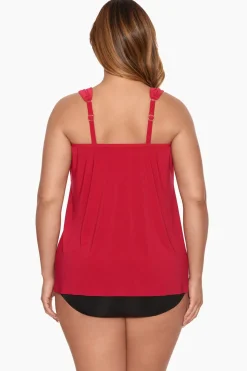 Plus Size Razzle Dazzle Underwire Tankini Top