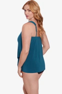 Plus Size Razzle Dazzle Underwire Tankini Top