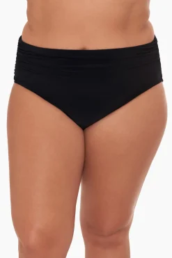 Plus Size Shirred Jersey Swim Bottom