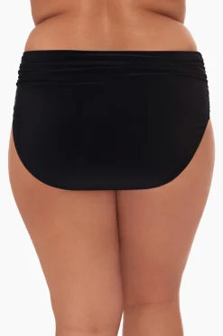 Plus Size Shirred Jersey Swim Bottom