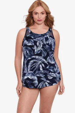 Plus Size Tropica Toile Ursula Tankini Top