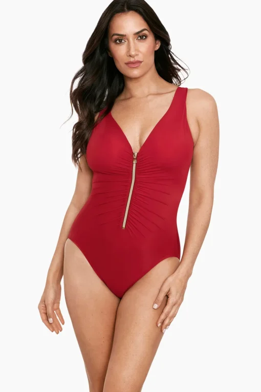 Razzle Dazzle Zipt One Piece Swimsuit