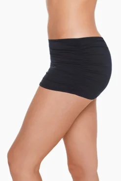 Shirred Skirt Swim Bottom