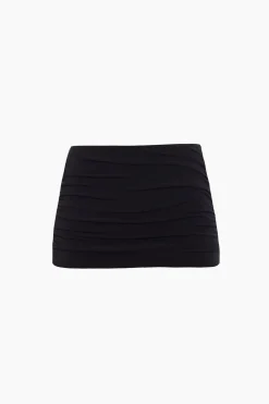 Shirred Skirt Swim Bottom