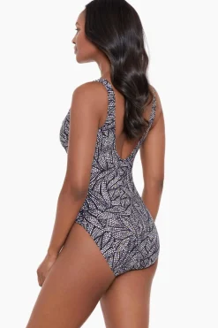Shore Leave Zipt One Piece Swimsuit