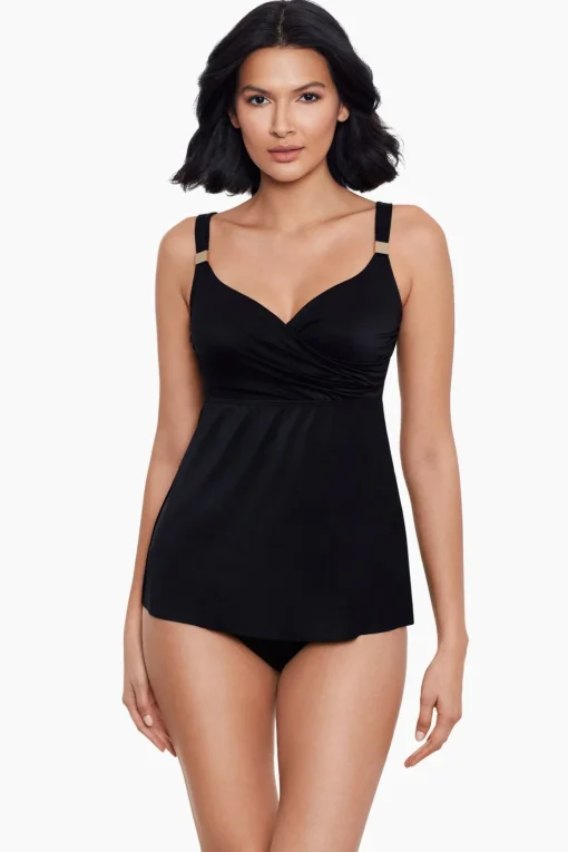 Surplice Underwire Tankini Top D-DDD Cups