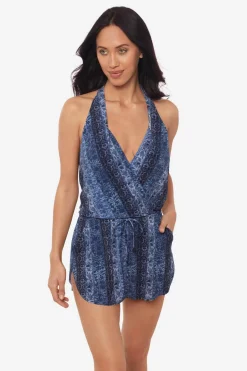 Via Roma Ellie One Piece Romper Swimsuit